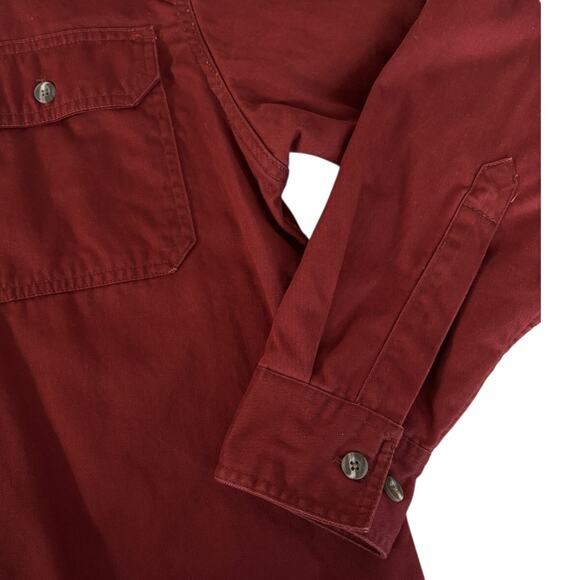 RedHead Shacket Barn Jacket M Burgundy Outdoor Flannel Lined Workwear Rustic - Picture 4 of 9